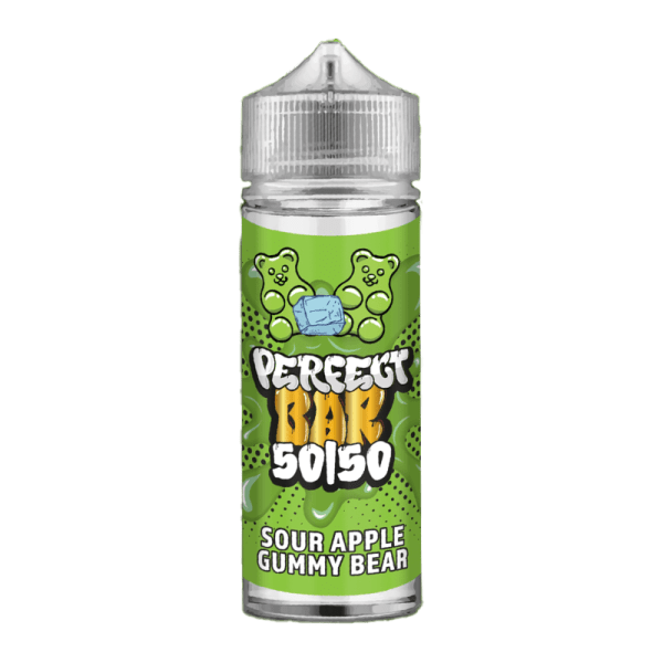 Sour Apple Gummy Bear 50/50 By Perfect Bar 100ml Shortfill for your vape at Red Hot Vaping