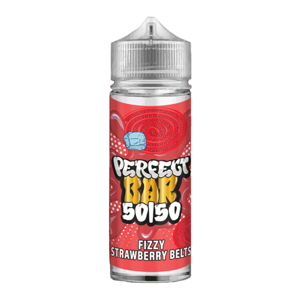 Fizzy Strawberry Belts 50/50 By Perfect Bar 100ml Shortfill for your vape at Red Hot Vaping