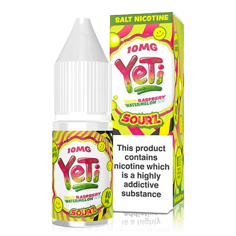 Raspberry Watermelon Ice By Yeti Sourz Salt for your vape at Red Hot Vaping