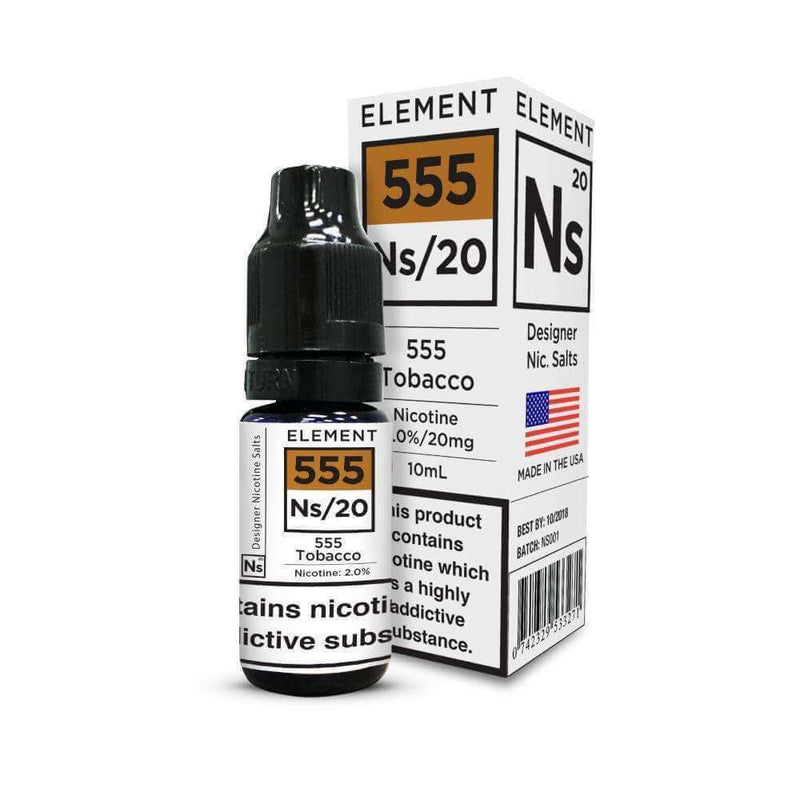 555 Tobacco By Element Nic Salt 10ml for your vape at Red Hot Vaping