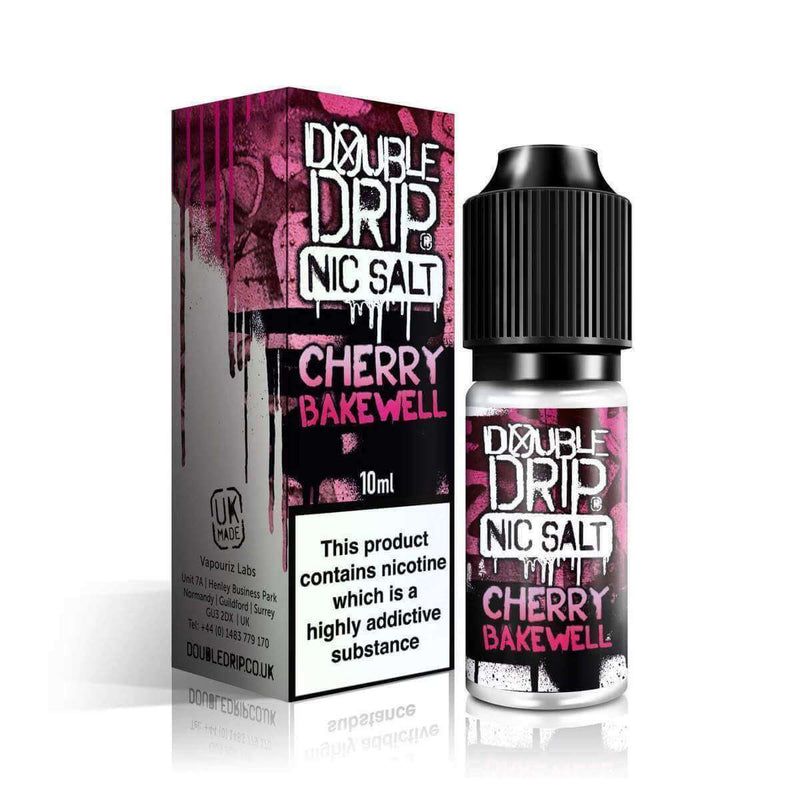 Cherry Bakewell By Double Drip Salt 10ml for your vape at Red Hot Vaping
