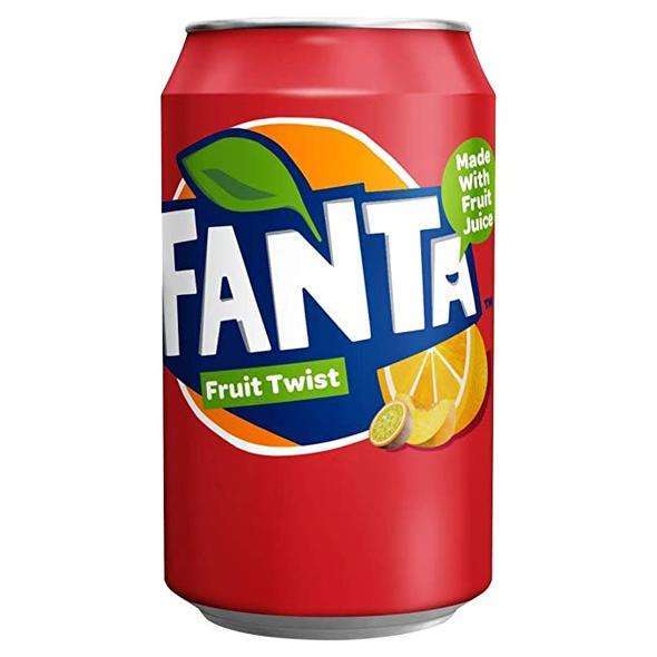 Fanta Fruit Twist 330ml Can for your vape at Red Hot Vaping
