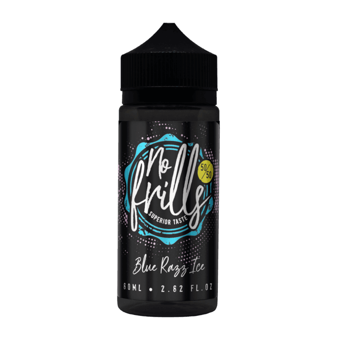 Blue Raz Ice 50/50 By No Frills 80ml Shortfill for your vape at Red Hot Vaping