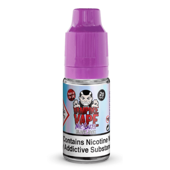 Black Jack By Vampire Vape Salt 10ml for your vape at Red Hot Vaping