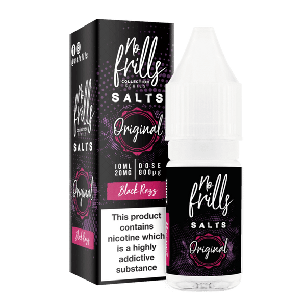 Black Razz By No Frills Salt 10ml for your vape at Red Hot Vaping