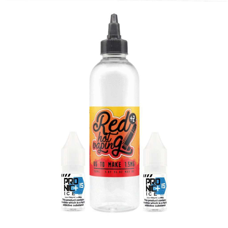 Just Add Mix Kit (Shots now included) in 1.5mg / 80/20 / Ice Nicotine, for your vape at Red Hot Vaping