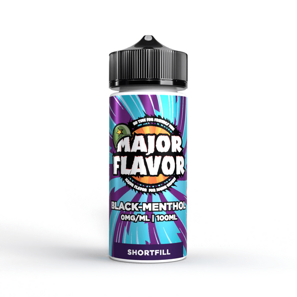 Black-Menthol By Major Flavour 100ml Shortfill for your vape at Red Hot Vaping