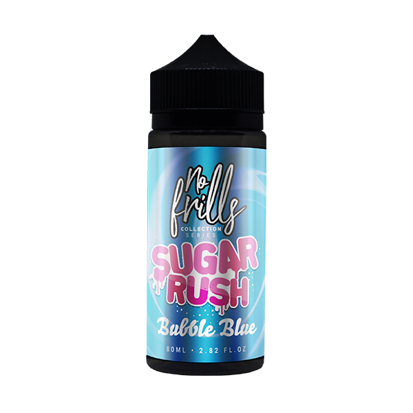 Sugar Rush Bubble Blue No Frills 80ml a  for your vape by  at Red Hot Vaping