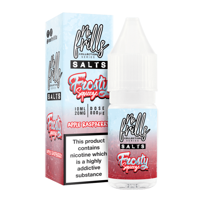 Frost Squeeze Apple & Raspberry By No Frills Salt 10ml for your vape at Red Hot Vaping