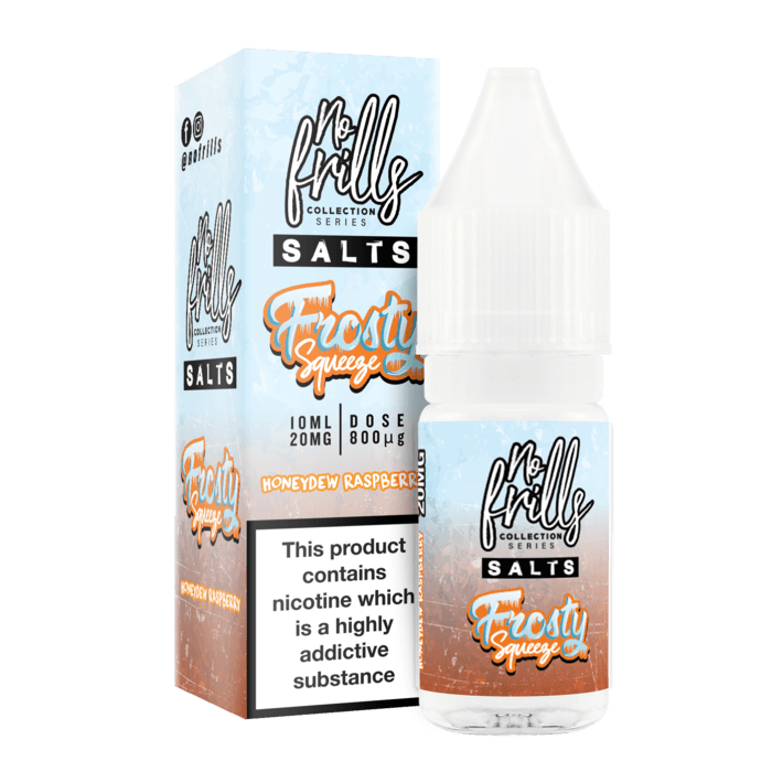 Frosty Squeeze Honeydew Raspberry By No Frills Salt 10ml for your vape at Red Hot Vaping
