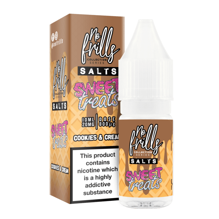 Sweet Treats Cookies And Cream By No Frills Salt 10ml for your vape at Red Hot Vaping