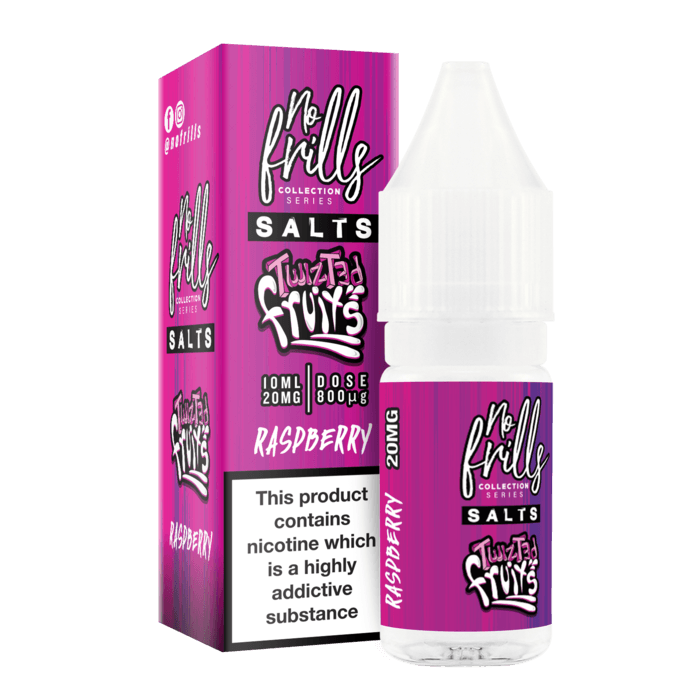 Twisted Fruits Raspberry By No Frills Salt 10ml for your vape at Red Hot Vaping