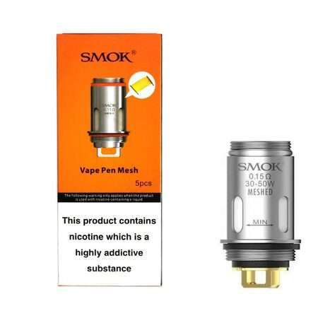 Vape Pen 22 Coils By Smok in 0.15 Meshed (orange box) / Pack of 5, for your vape at Red Hot Vaping