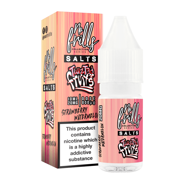 Twisted Fruits Strawberry Watermelon By No Frills Salt 10ml for your vape at Red Hot Vaping