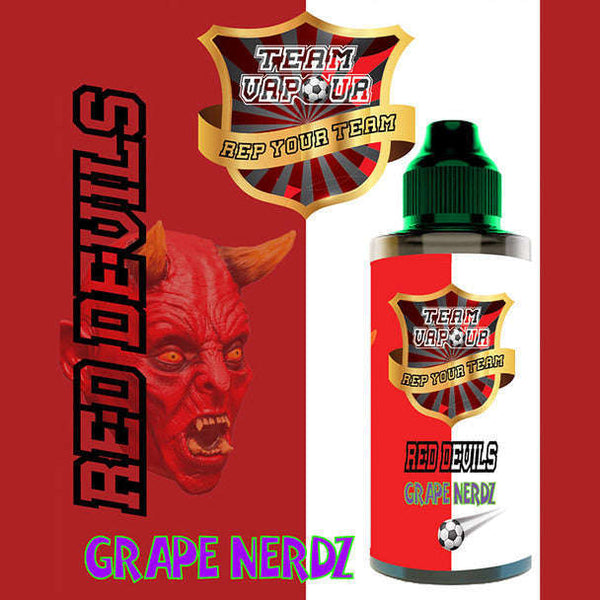 Red Devils Grape Nerdz By Team Vapour 100ml Shortfill for your vape at Red Hot Vaping