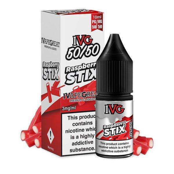 Raspberry Stix By IVG 10ml 50/50 for your vape at Red Hot Vaping