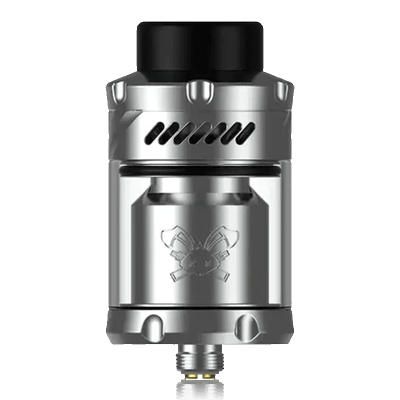 Dead Rabbit 3 RTA By Hellvape in Stainless Steel, for your vape at Red Hot Vaping