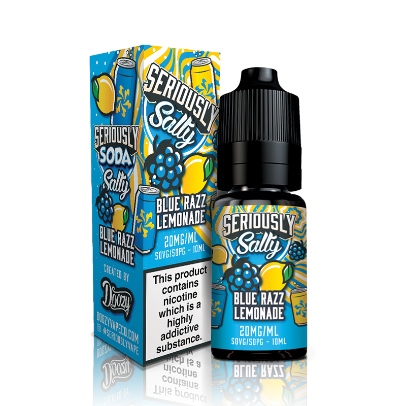 Blue Razz Lemonade By Seriously Salty Sodas 10ml for your vape at Red Hot Vaping