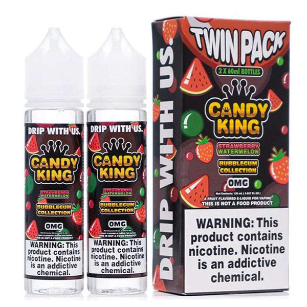 Strawberry Watermelon Bubblegum By Candy King 100ml Shortfill for your vape at Red Hot Vaping