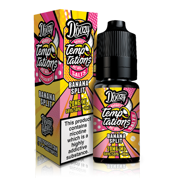 Banana Split By Doozy Temptations Salts 10ml for your vape at Red Hot Vaping