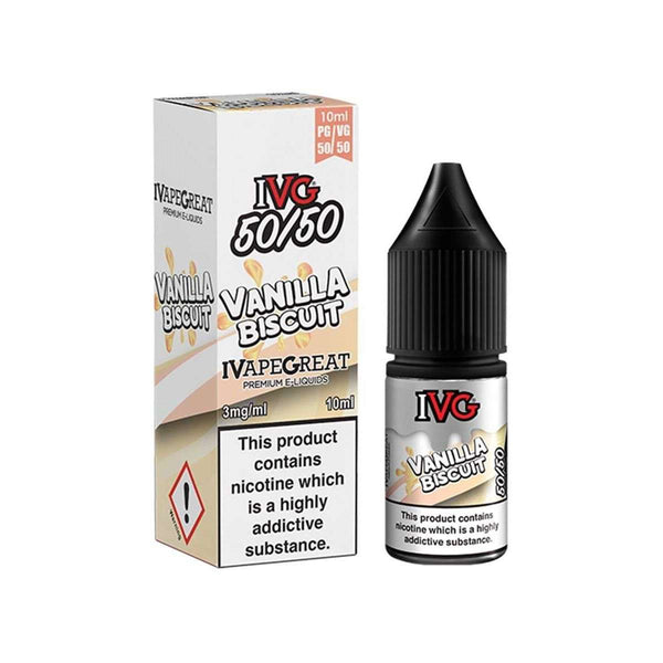 Vanilla Biscuit By IVG 10ml 50/50 for your vape at Red Hot Vaping
