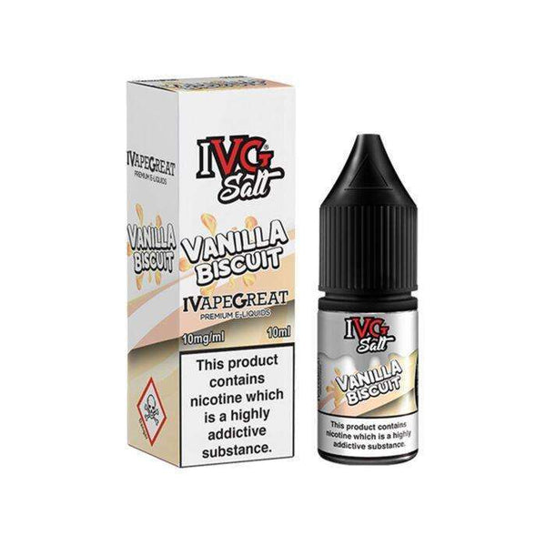 Vanilla Biscuit By IVG Salt 10ml for your vape at Red Hot Vaping