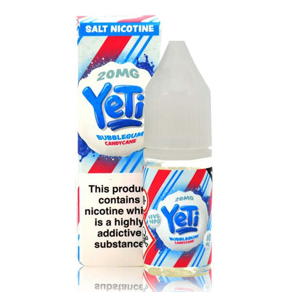 Bubblegum Candy Cane By Yeti Salt for your vape at Red Hot Vaping