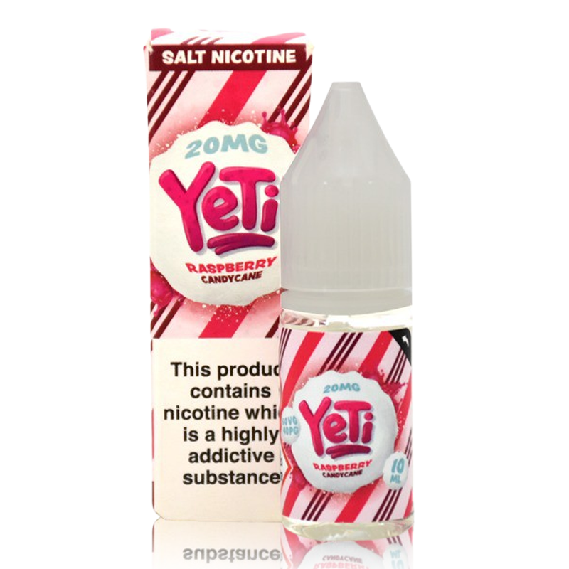 Raspberry Candy Cane By Yeti Salt for your vape at Red Hot Vaping