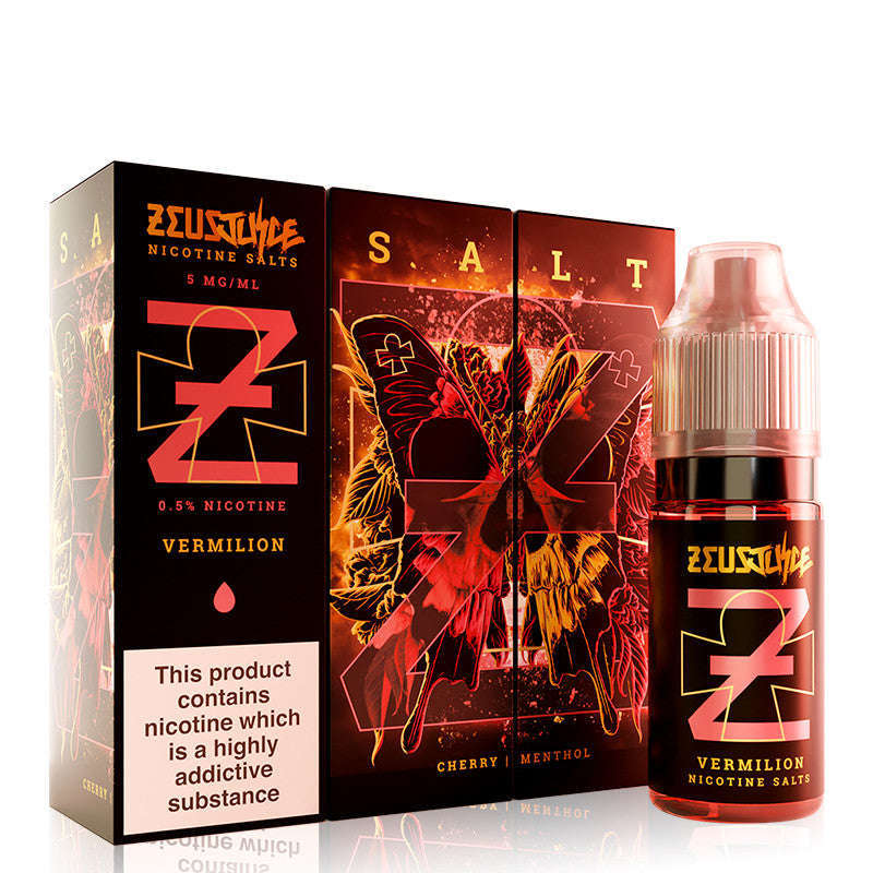 Vermillion By Zeus Salt for your vape at Red Hot Vaping